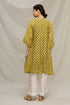 Chanderi batik kurta with embroidery